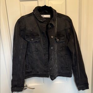 Zara Charcoal Denim Jacket